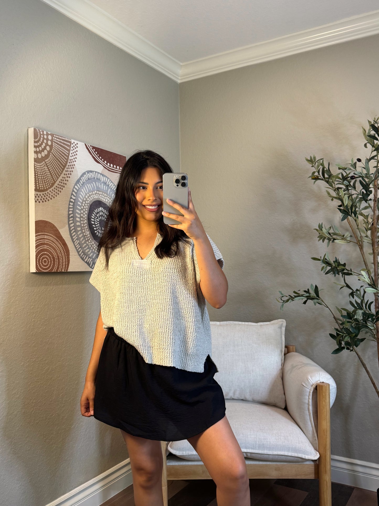 Sienna Split Neck Pullover *BONE* (S-XL)