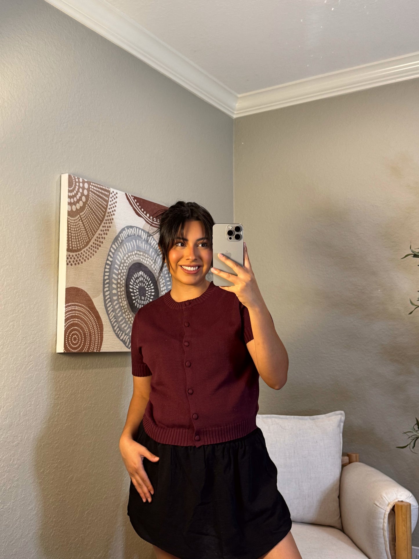 Opal Everyday Cardigan- CHERRY RED