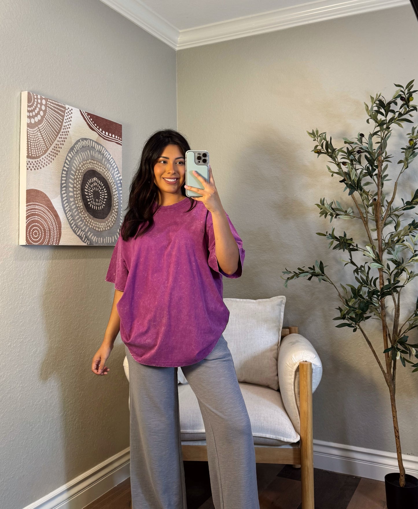 Plum Oversized Tee (S-XL)