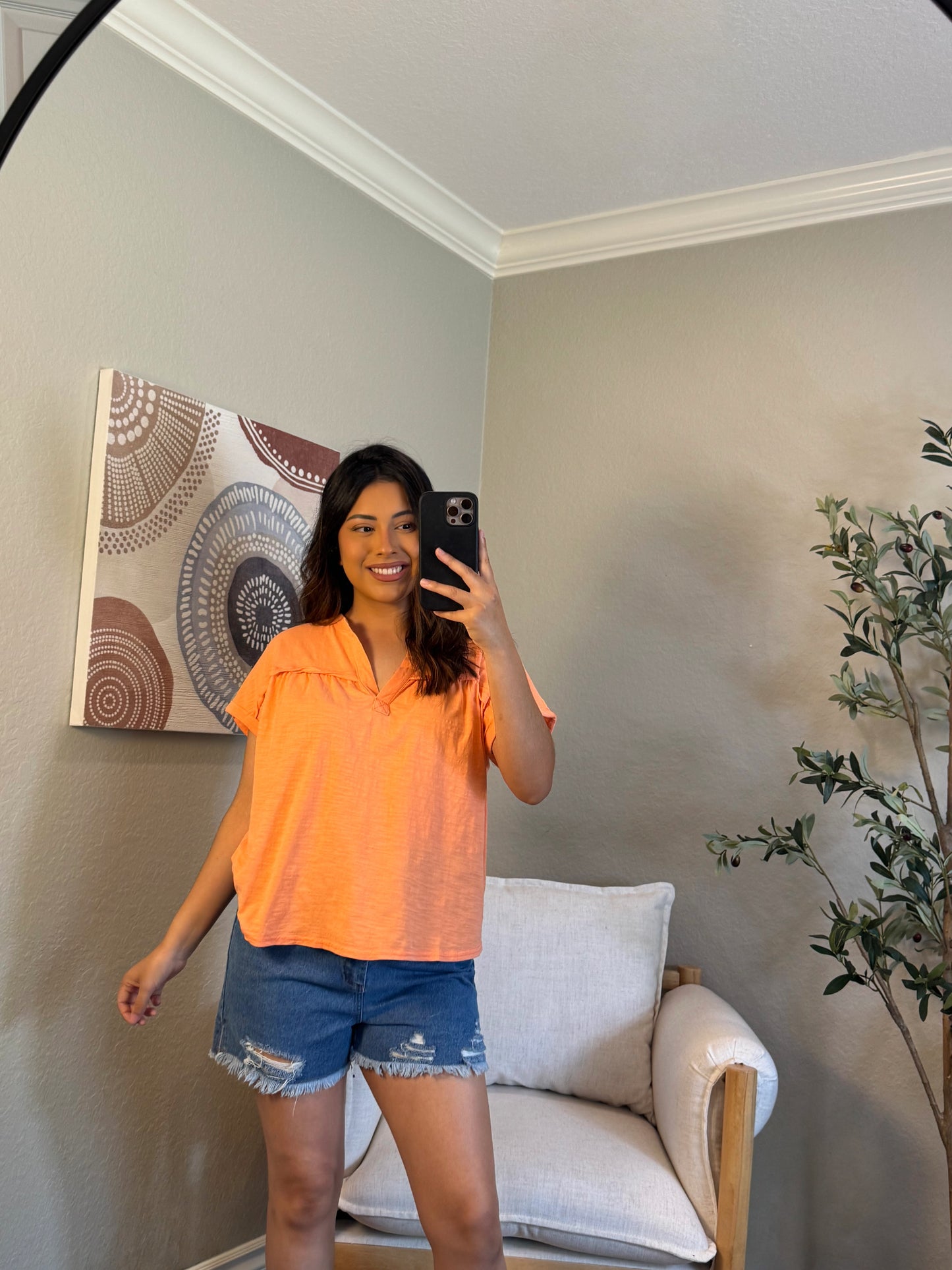 Zinnia Split Neck Top