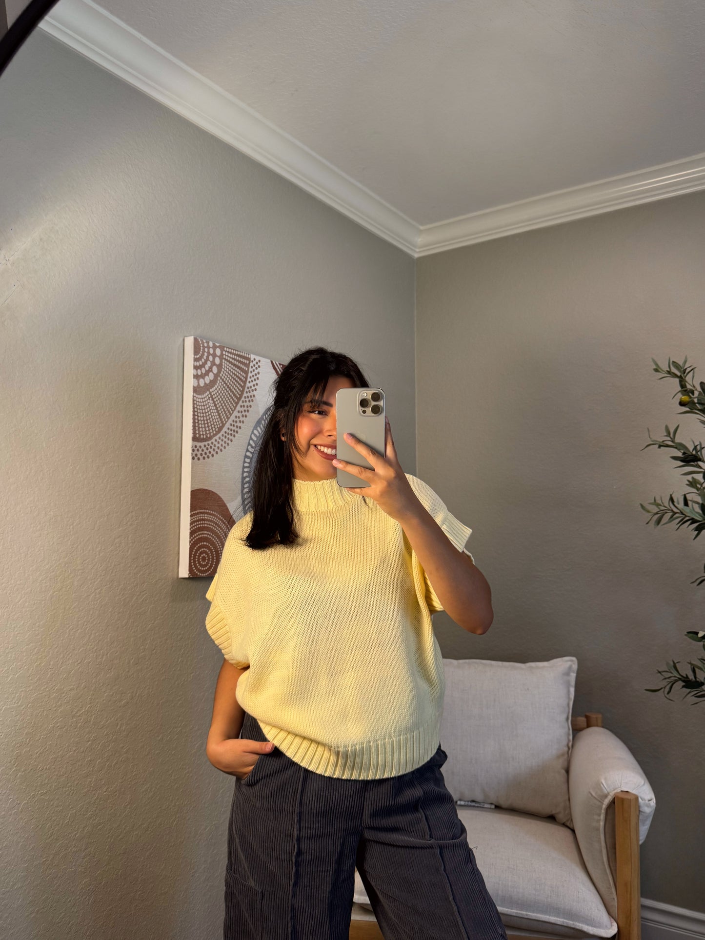 Butter Cream Mock Neck Top