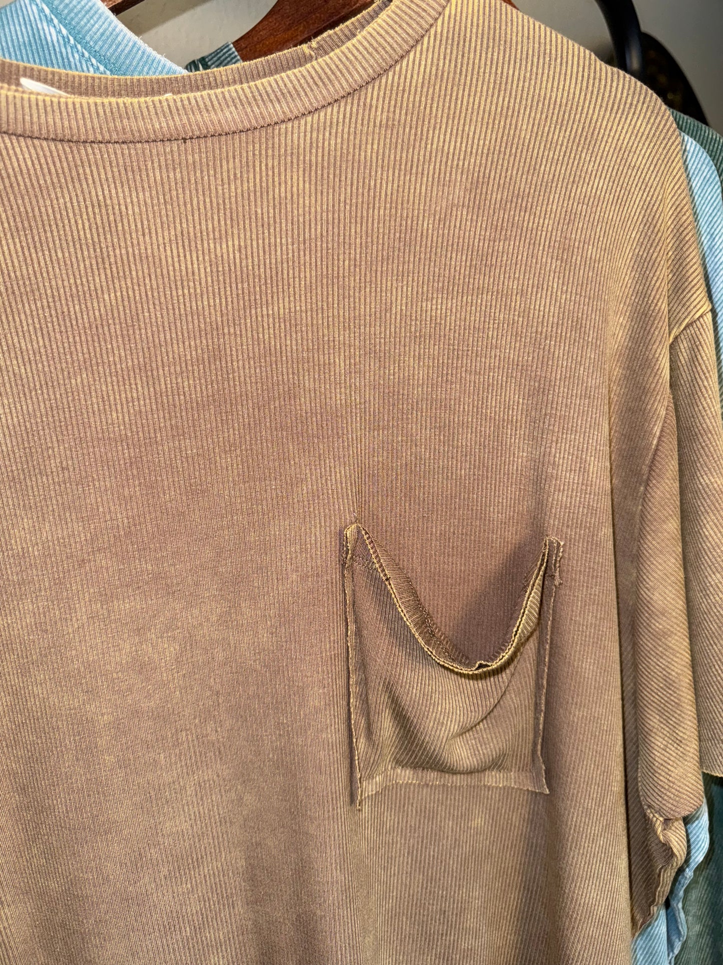 Lilly Ribbed Top *MOCHA* (S-XL)