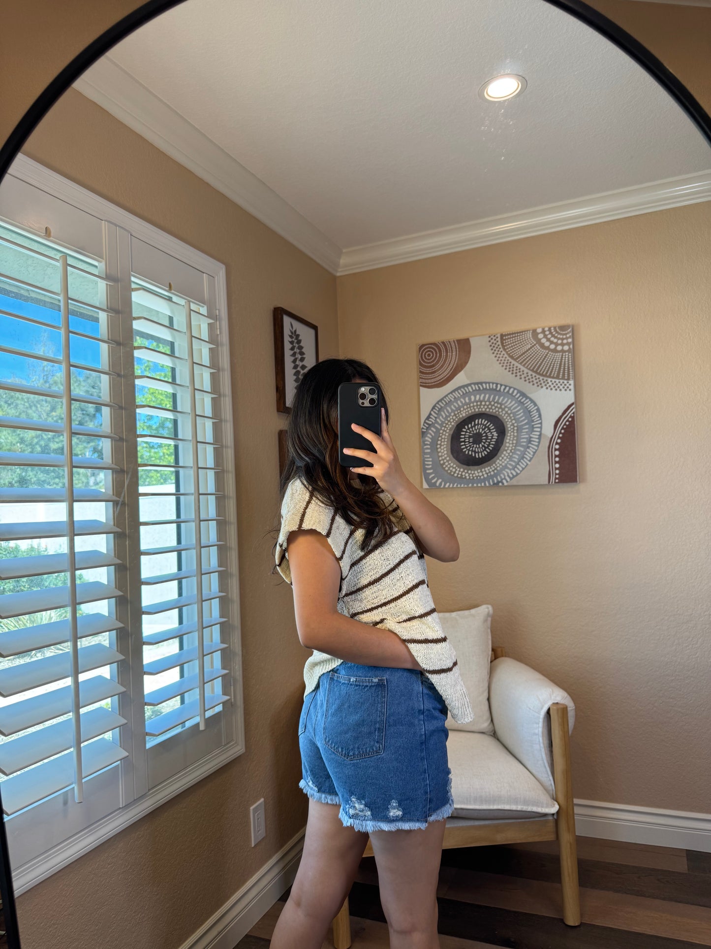 Chloe Distressed Denim Shorts