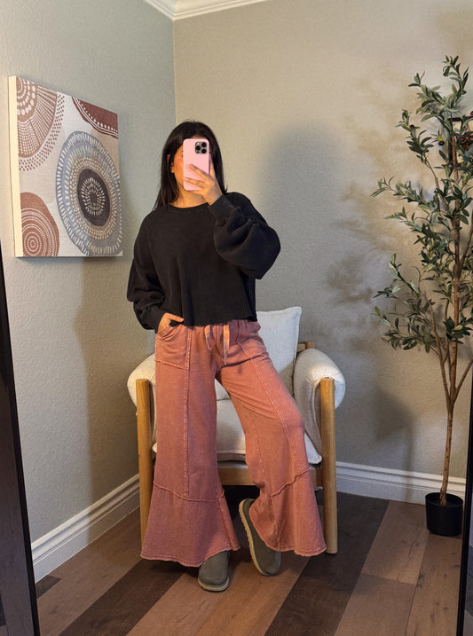 Strawberry Mochi Flare Pants