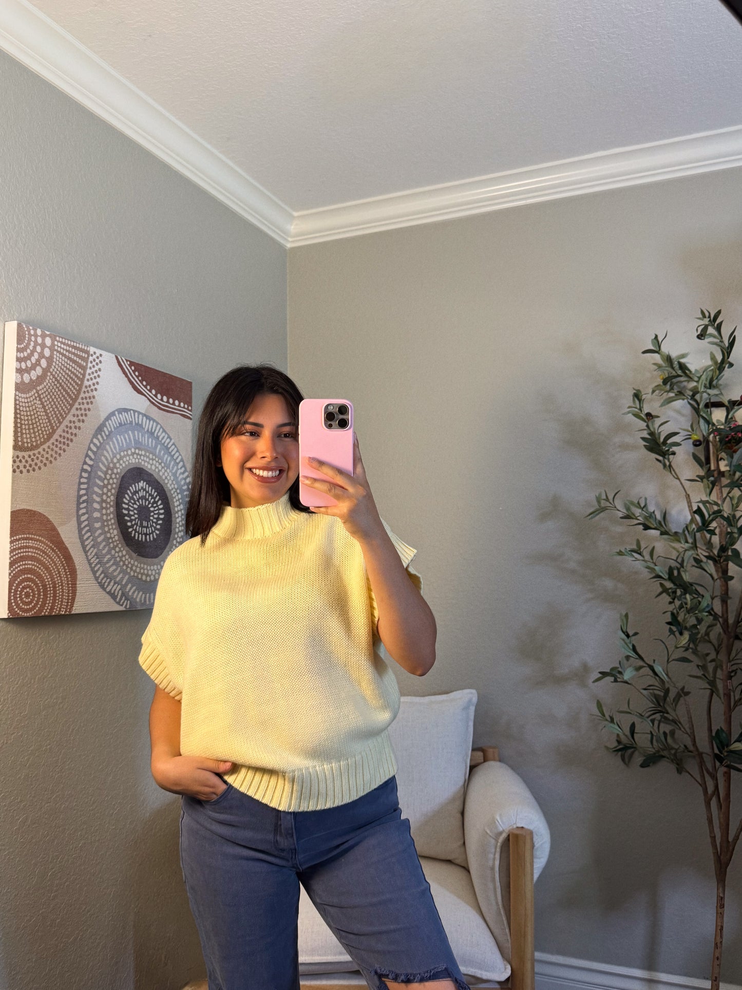 Butter Cream Mock Neck Top