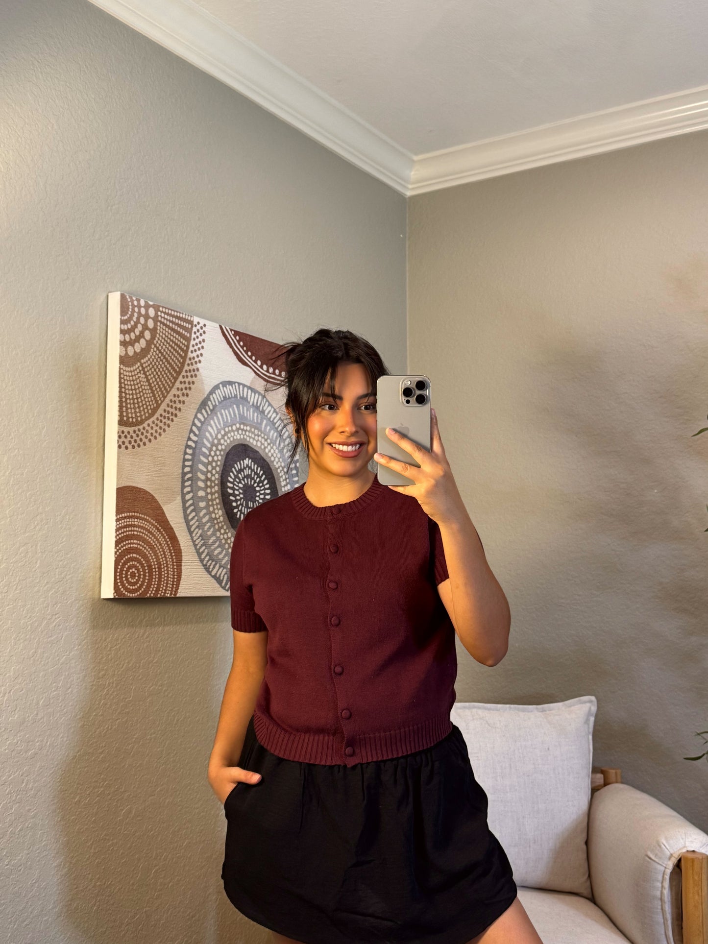 Opal Everyday Cardigan- CHERRY RED