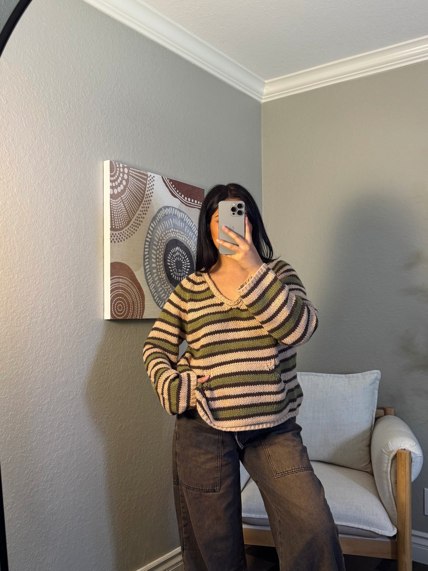 Evergreen Striped Knit Sweater