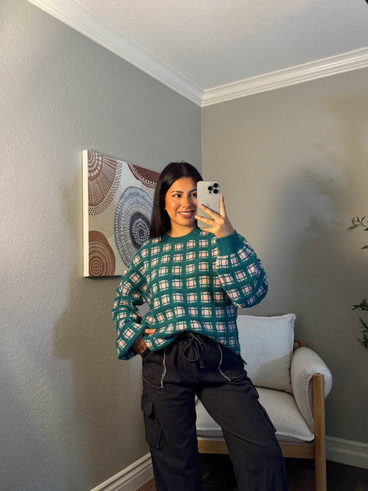 Emerald Sunset Knit Sweater