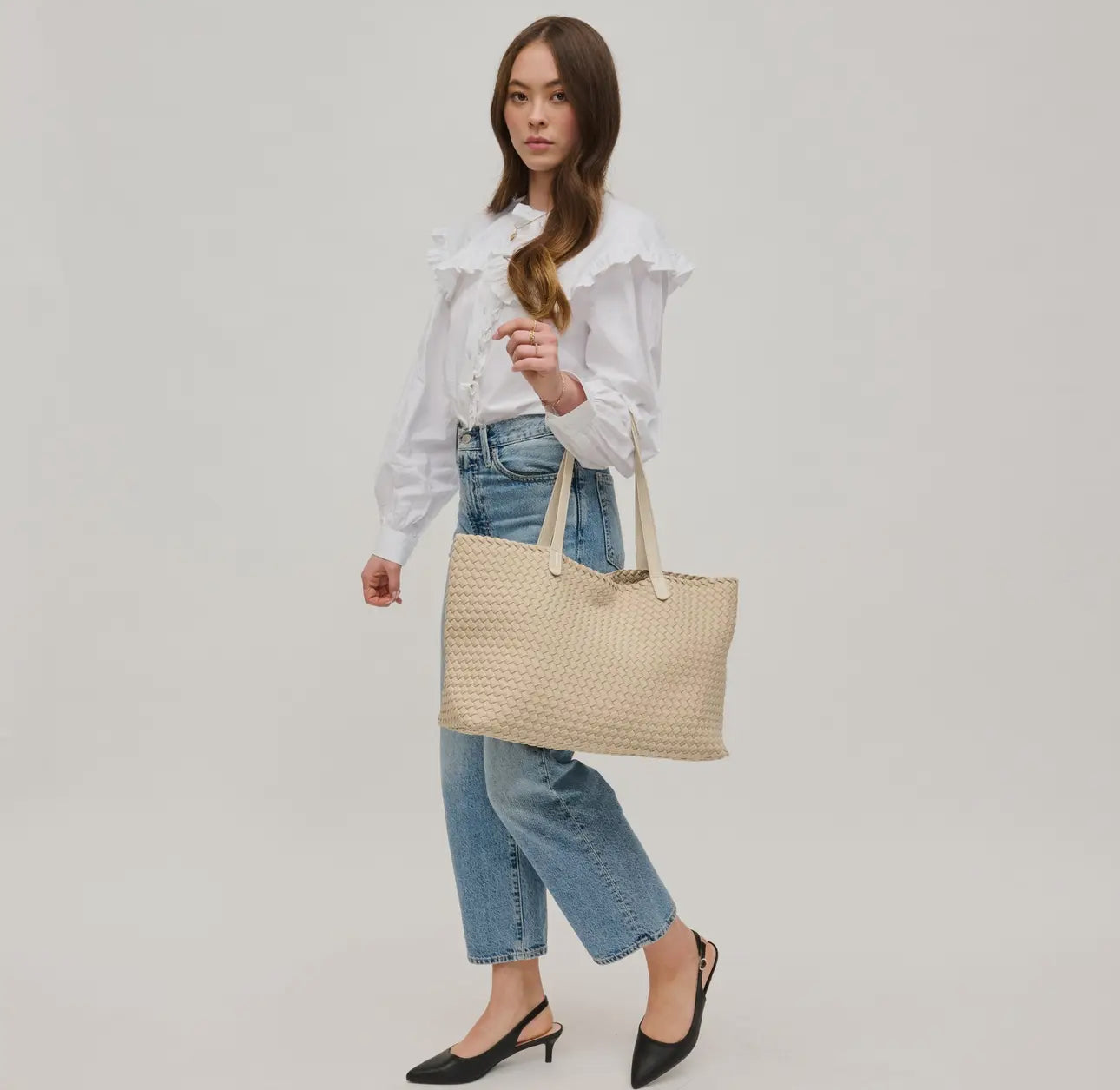 Evelyn Woven Tote Bag (MULTIPLE COLORS)