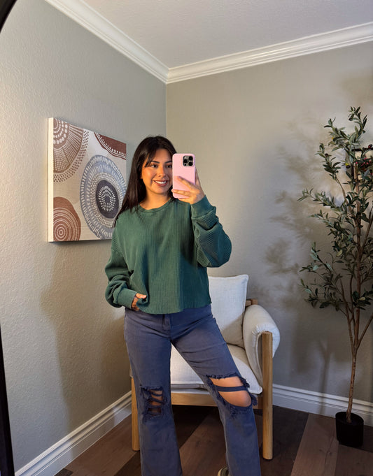 Mineral Wash Waffle Long Sleeve (multiple colors)