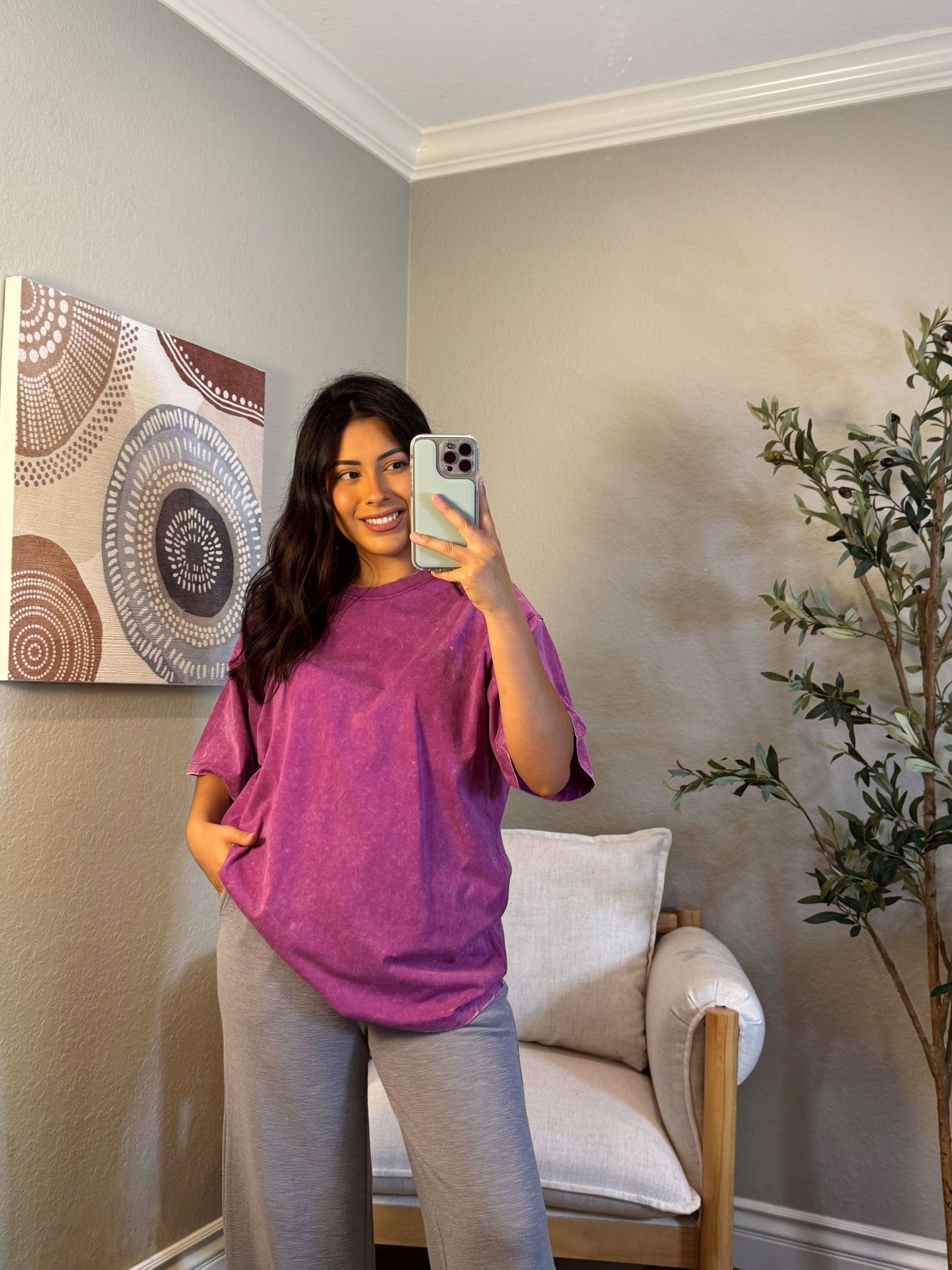 Plum Oversized Tee (S-XL)