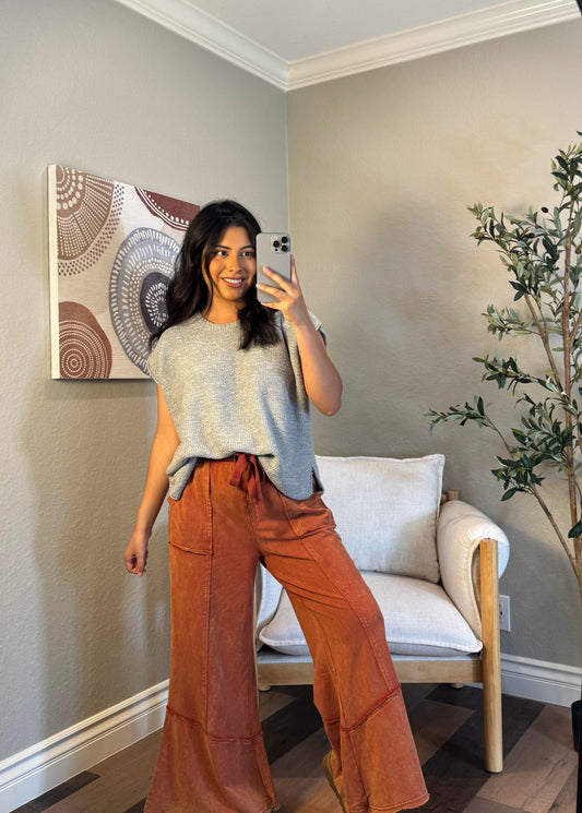 Gracie Sweater Vest *HEATHER GREY*