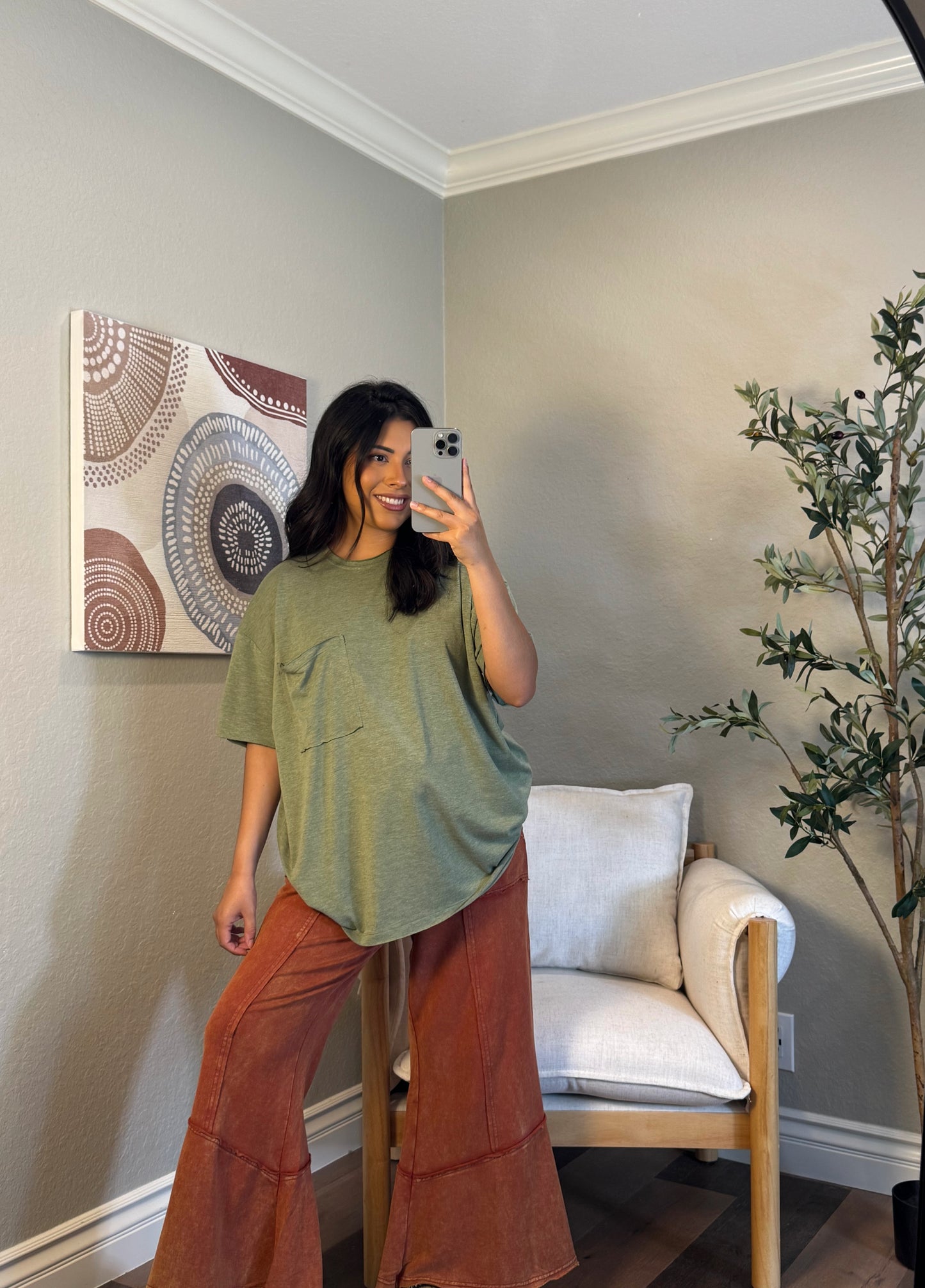 Essential Boyfriend Tee *LT OLIVE* (S-XL)