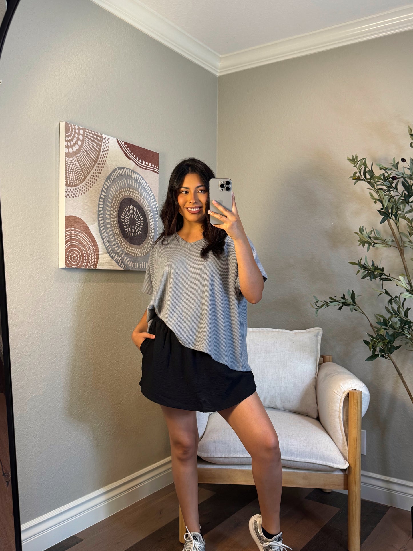 Gemma Everyday Ribbed Top *BLUE GREY* (S-XL)