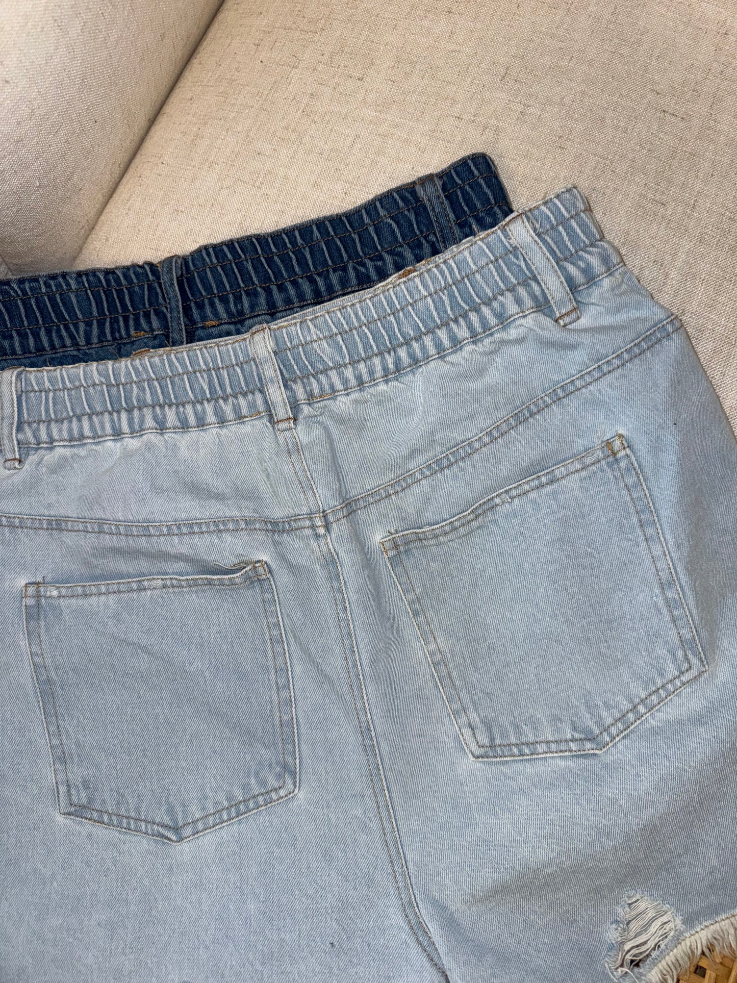 Chloe High-Waisted  Denim Shorts *LT INDIGO*