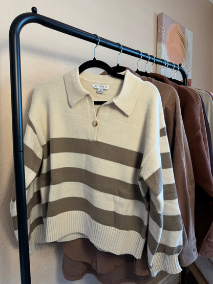 Cinammon Striped Sweater